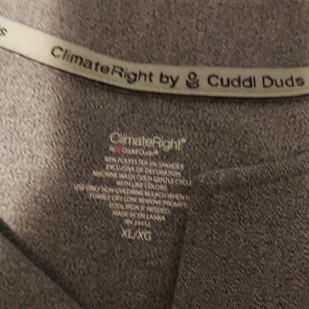 Cuddl Duds Gray ClimateRight Top